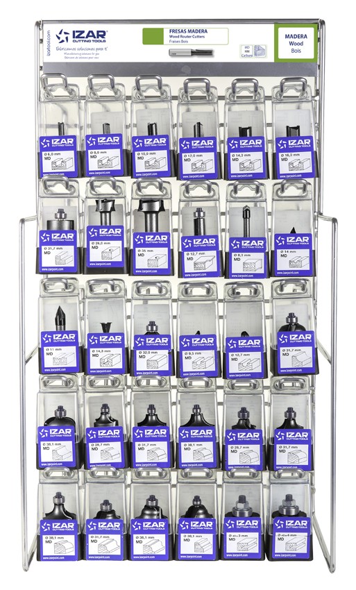 DISPLAYS Y PRESENTACIONES - 4995 - DISP. 64 - FRESAS MADERA