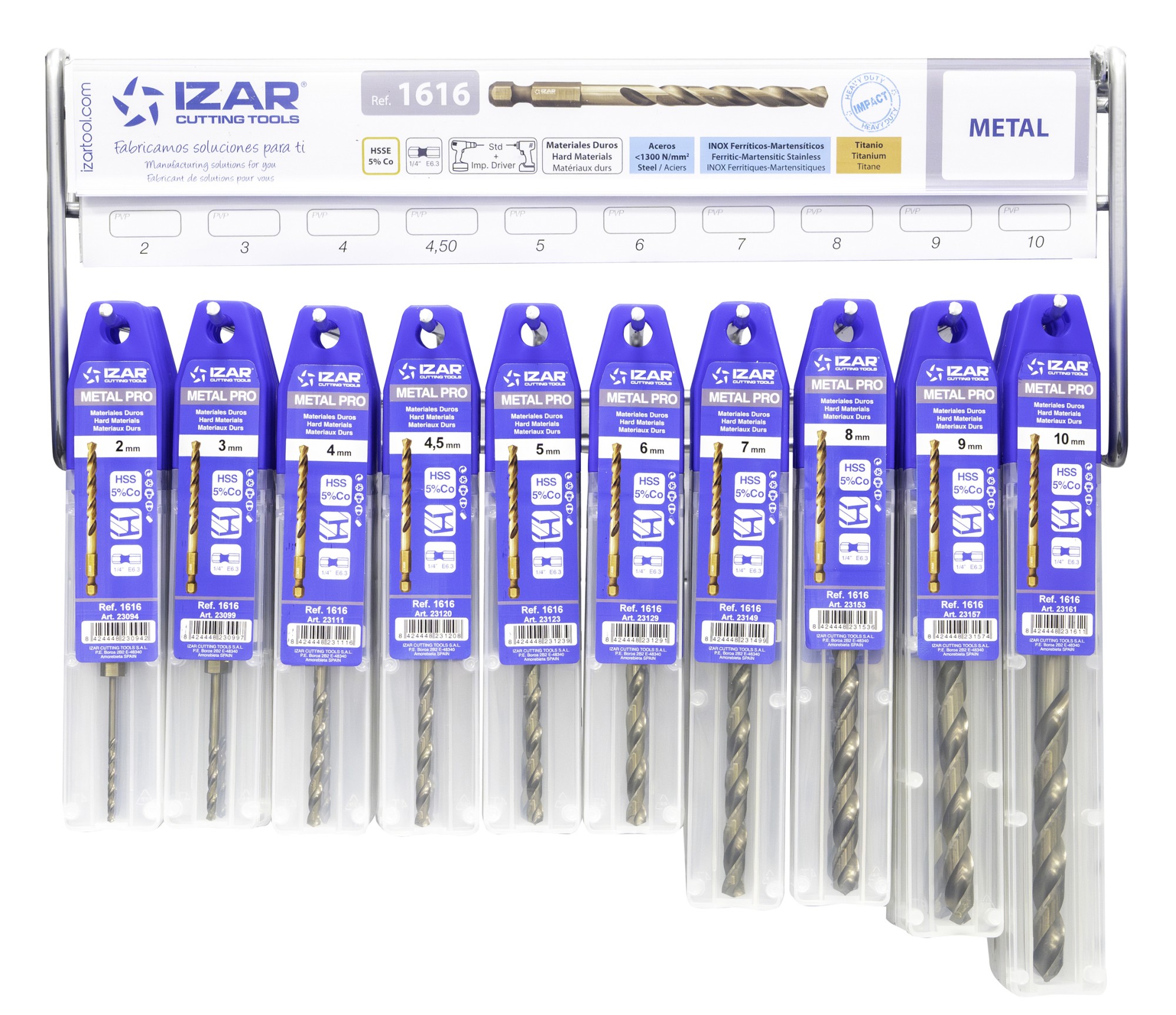 DISPLAYS Y PRESENTACIONES - 4995 - DISP. 74 - BROCA HEX MATERIALES DUROS