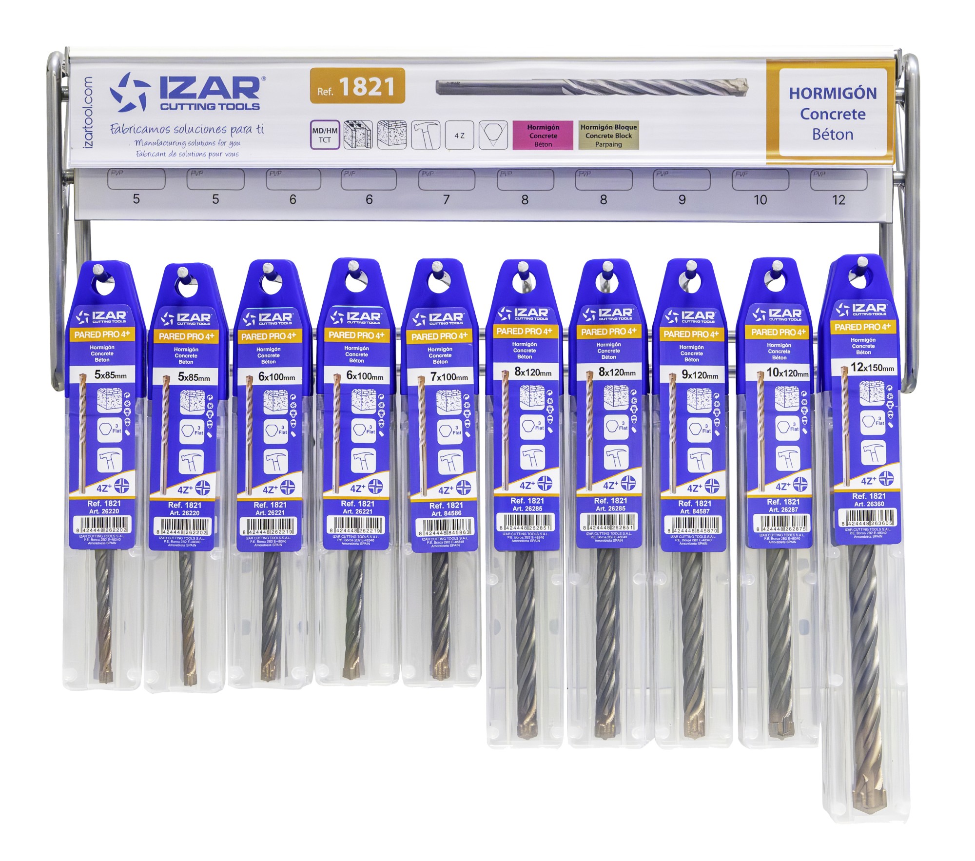 DISPLAYS Y PRESENTACIONES - 4995 - DISP. 82 - BROCA PARED PRO 4Z+ MANGO 3 PLANOS