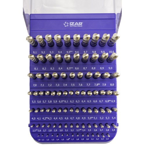 MINI-CABINET BROCAS DIN338N 91-UDS. - 1406 - 1-10X0,10 ZIRKON (1015) - PUNTA ZIRKONIO