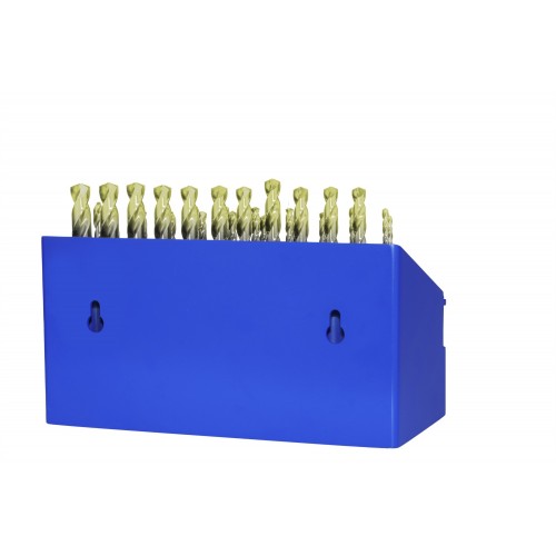 MINI-CABINET NOVABOX BROCAS DIN338N 55-UDS. - 1410 - 1-13X0,50 + PREVIOS ROSCADO HSS ZIRKON (1015) - PUNTA ZIRKONIO