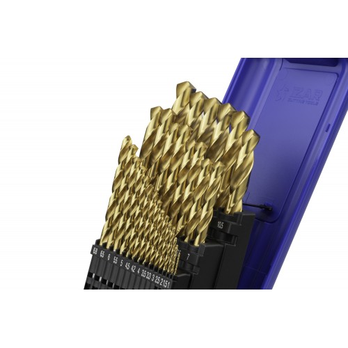 JUEGO BROCAS DIN338 29-UDS. - 1459 - 1-13X0,50 + PREVIOS ROSCADO HSS+TIN (1010) - TIN