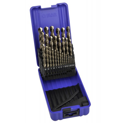 JUEGO BROCAS DIN338 29-UDS. - 1459 - 1-13X0,50 + PREVIOS ROSCADO HSSE (1016)