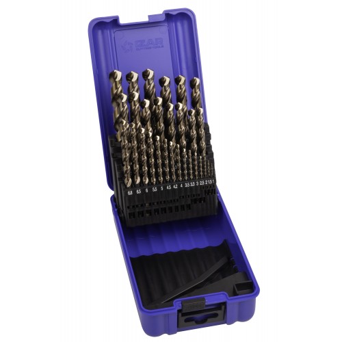 JUEGO BROCAS DIN338 29-UDS. - 1459 - 1-13X0,50 + PREVIOS ROSCADO HSSE MULTI-INOX (1021)