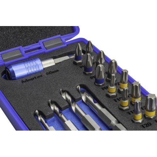 SET MIXTO  - 1461 - SET MIXTO BROCAS HEXAGONALES METAL + PUNTAS ATORNILLAR 17 PCS