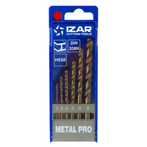 JUEGO BROCAS DIN338 6-UDS. - 1462 - 2-3-4-5-6-8 HSSE (1016)
