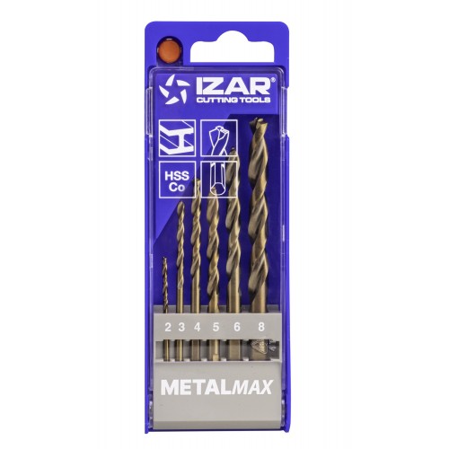 JUEGO BROCAS DIN338 6-UDS. - 1462 - 2-3-4-5-6-8 HSS Co (1022)