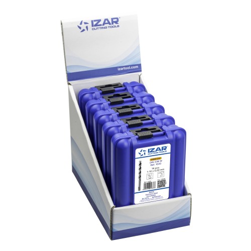 JUEGO BROCAS DIN338 19-UDS. - 1466 - EXPO BOX PALLET 5 SETS 1-10X0,50 INOX (1020)