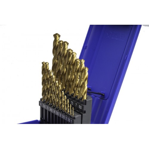 JUEGO BROCAS DIN338 19-UDS. - 1466 - 1-10X0,50 HSS+TIN (1010) - TIN