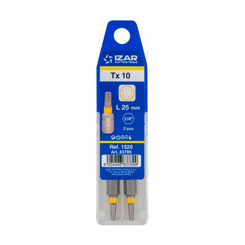 PUNTA ATORNILLAR DIN3126 STANDARD - 1520 - TORX 10 - L25 - (pack 2 pcs.  -  EUR/pack)