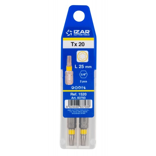 PUNTA ATORNILLAR DIN3126 STANDARD - 1520 - TORX 10 - L25 - (pack 2 pcs.  -  EUR/pack)