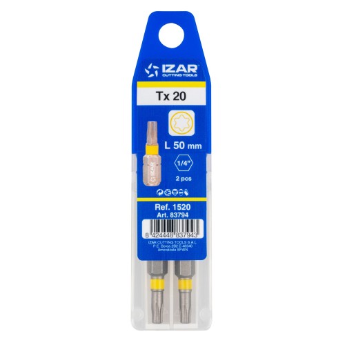 PUNTA ATORNILLAR DIN3126 STANDARD - 1520 - TORX 10 - L25 - (pack 2 pcs.  -  EUR/pack)