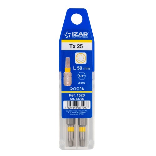 PUNTA ATORNILLAR DIN3126 STANDARD - 1520 - TORX 10 - L25 - (pack 2 pcs.  -  EUR/pack)