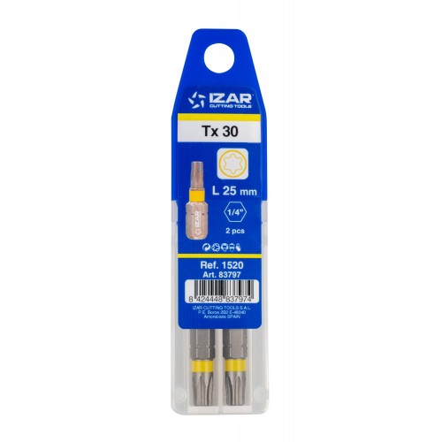 PUNTA ATORNILLAR DIN3126 STANDARD - 1520 - TORX 10 - L25 - (pack 2 pcs.  -  EUR/pack)