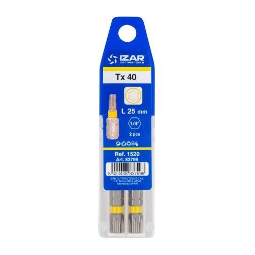 PUNTA ATORNILLAR DIN3126 STANDARD - 1520 - TORX 10 - L25 - (pack 2 pcs.  -  EUR/pack)