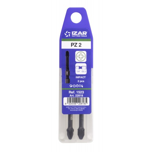 PUNTA ATORNILLAR E6.3 IMPACTO - 1523 - PZ 1 - L50 - (pack 2 pcs.  -  EUR/pack)