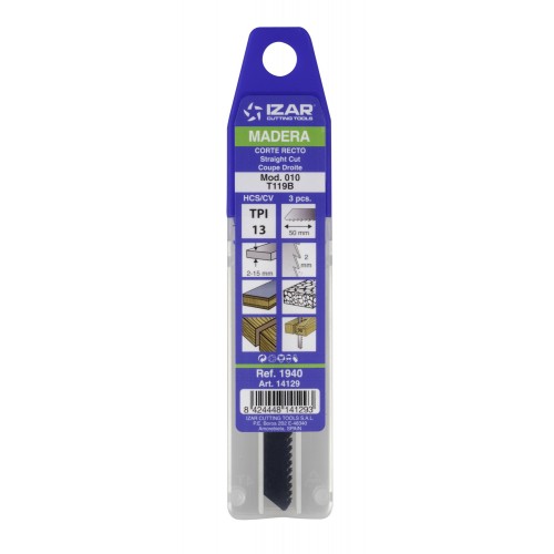 SIERRA CALAR MADERA AMARRE T - 1940 - MOD. 010 (T119B) - (pack 3 uds.  -  EUR/pack)