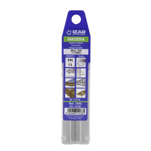 SIERRA CALAR MADERA AMARRE T - 1940 - MOD. 020 (T119BO) - (pack 3 uds.  -  EUR/pack)