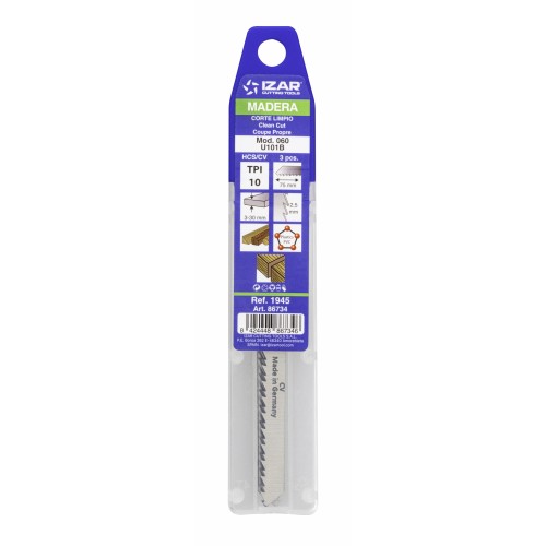 SIERRA CALAR MADERA AMARRE U - 1945 - MOD. 060 (U101B) - (pack 3 uds.  -  EUR/pack)