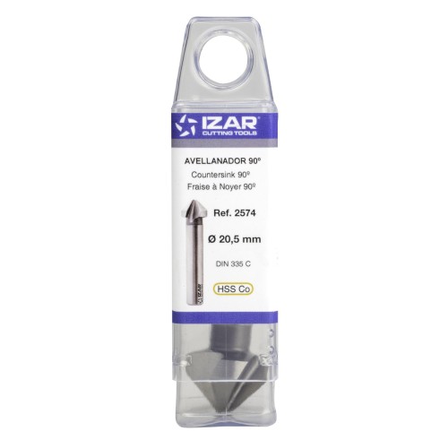 AVELLANADOR HSS Co DIN335C 90º ANTIVIBRACIÓN - 2574 - 04,30 mm