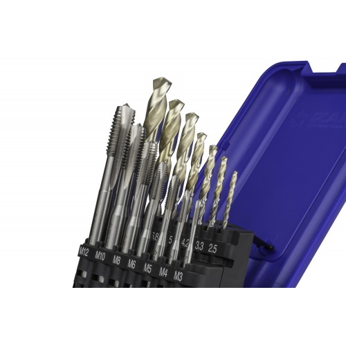 MACHO MAQUINA RECTO HSS Co DIN371 (M) GUN - 3100 - SET+BROCA ZIRKON
