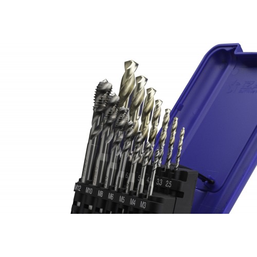 MACHO MAQUINA HELICOIDAL HSS Co DIN371 (M)  - 3150 - SET+BROCA ZIRKON