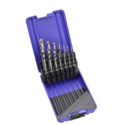MACHO MAQUINA HELICOIDAL HSS Co DIN371 (M)  - 3150 - SET+BROCA ZIRKON