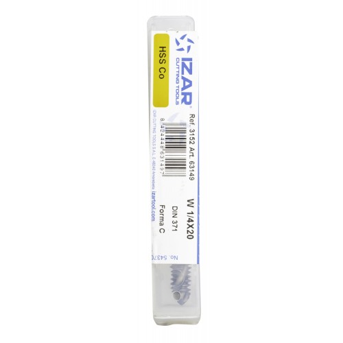 MACHO MAQUINA HELICOIDAL HSS Co DIN371 (W)  - 3152 - 0,01/08X40
