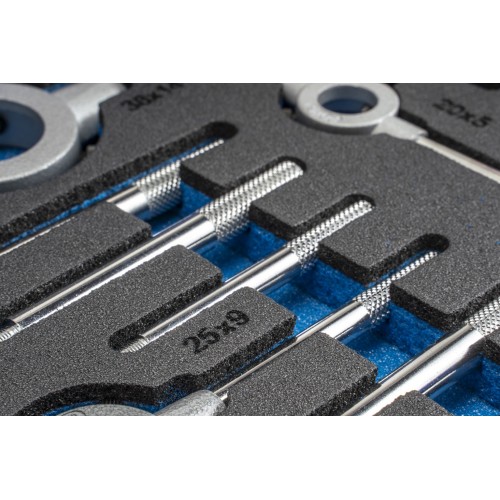 JUEGO MACHOS-COJINETES MANO - 3406 - M3-M12 + COMBI (MOD. 2) 45 pcs.