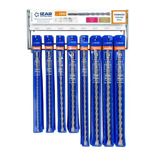 DISPLAYS Y PRESENTACIONES - 4995 - DISP. 28 - BROCA-MARTILLO SDS PLUS (6x260-16x310 mm)