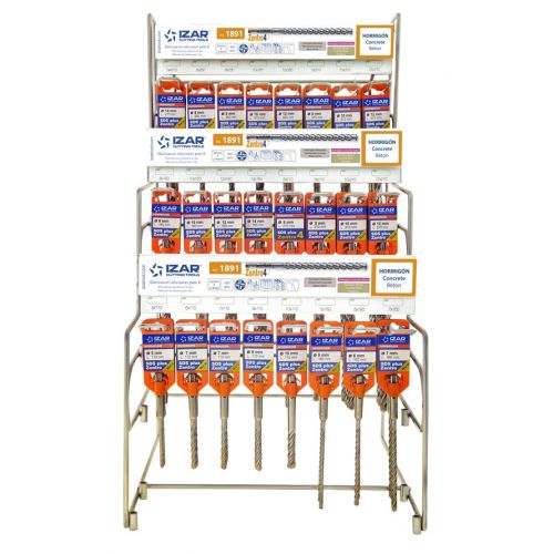 DISPLAYS Y PRESENTACIONES - 4995 - DISP. 61 - BROCA-MARTILLO SDS-PLUS 4 PUNTAS