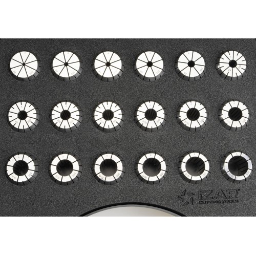 PINZA PRECISIÓN ER 10 MICRAS DIN-6499B - 8391 - SET ER32 - 18 pcs. (3 - 4 - 5 - 6 - 7 - 8 - 9 - 10 - 11 - 12 - 13 - 14 - 15 - 16 - 17 - 18 - 19 - 20)