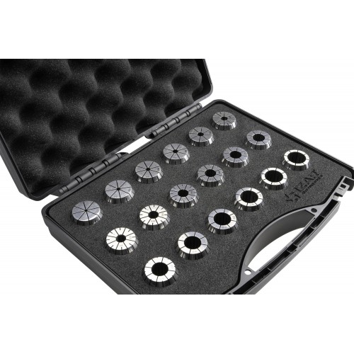 PINZA PRECISIÓN ER 10 MICRAS DIN-6499B - 8391 - SET ER32 - 18 pcs. (3 - 4 - 5 - 6 - 7 - 8 - 9 - 10 - 11 - 12 - 13 - 14 - 15 - 16 - 17 - 18 - 19 - 20)