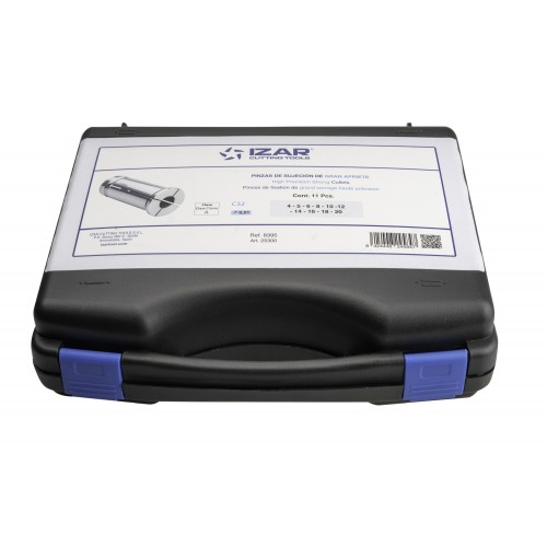 PINZA PRECISIÓN GRAN APRIETE C 10 MICRAS - 8395 - SET C32 - 11 pcs. (4 - 5 - 6 - 8 - 10 - 12 - 14 - 16 - 18 - 20 - 25)