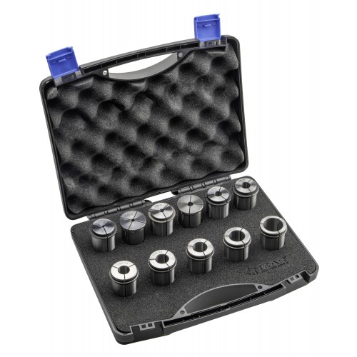 PINZA PRECISIÓN GRAN APRIETE C 10 MICRAS - 8395 - SET C32 - 11 pcs. (4 - 5 - 6 - 8 - 10 - 12 - 14 - 16 - 18 - 20 - 25)