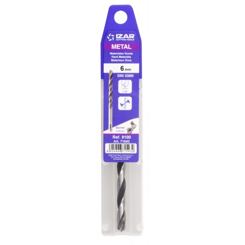 BROCA PUNTA METAL DURO DIN338N  - 9100 - 02,00 mm