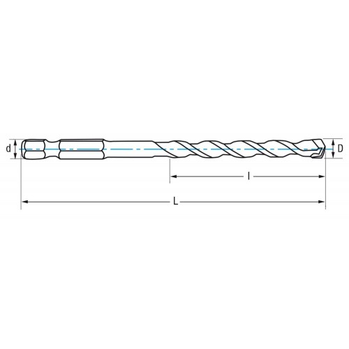 REF. 1601 BROCA PARED HEX E6,3