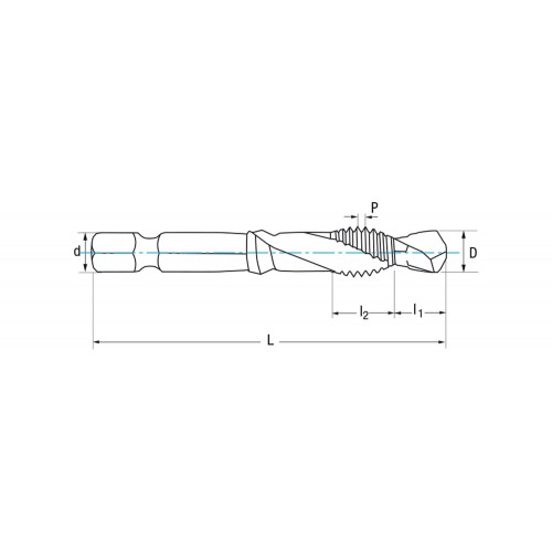 REF. 1614 BROCA-MACHO-AVELLANADOR HSS DIN3126 E6.3