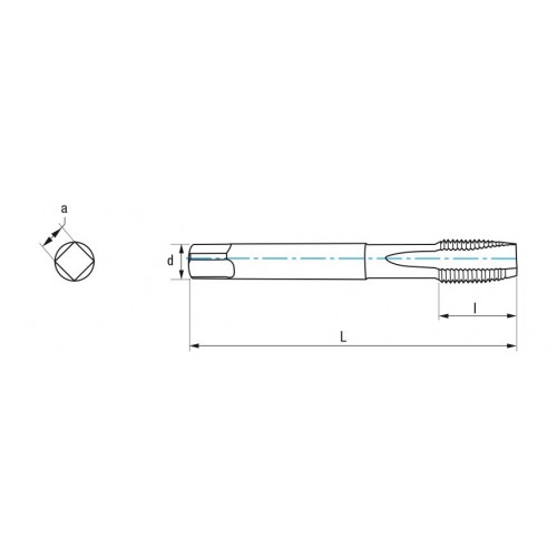 REF. 3106 MACHO MAQUINA RECTO HSS Co DIN5156 (GAS-BSP) GUN
