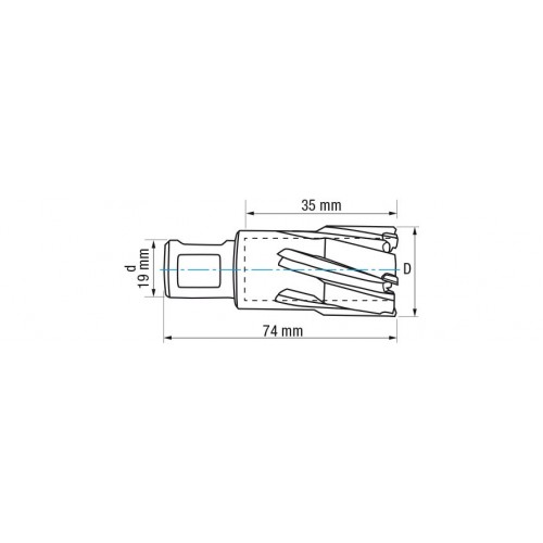 REF. 4078 FRESA HUECA TCT CORTA MAQUINA ELECTROMAGNETICA