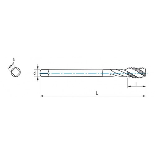 REF. 3260 MACHO MAQUINA HELICOIDAL HSS Co-V DIN376 (M) MULTIFUNCION