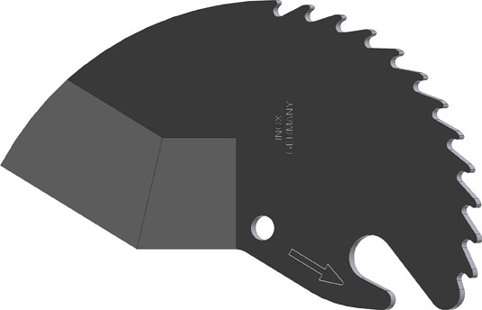 CUCHILLA CORTA-TUBOS TIJERA INOX+TEFLON - 8321 - <42 mm