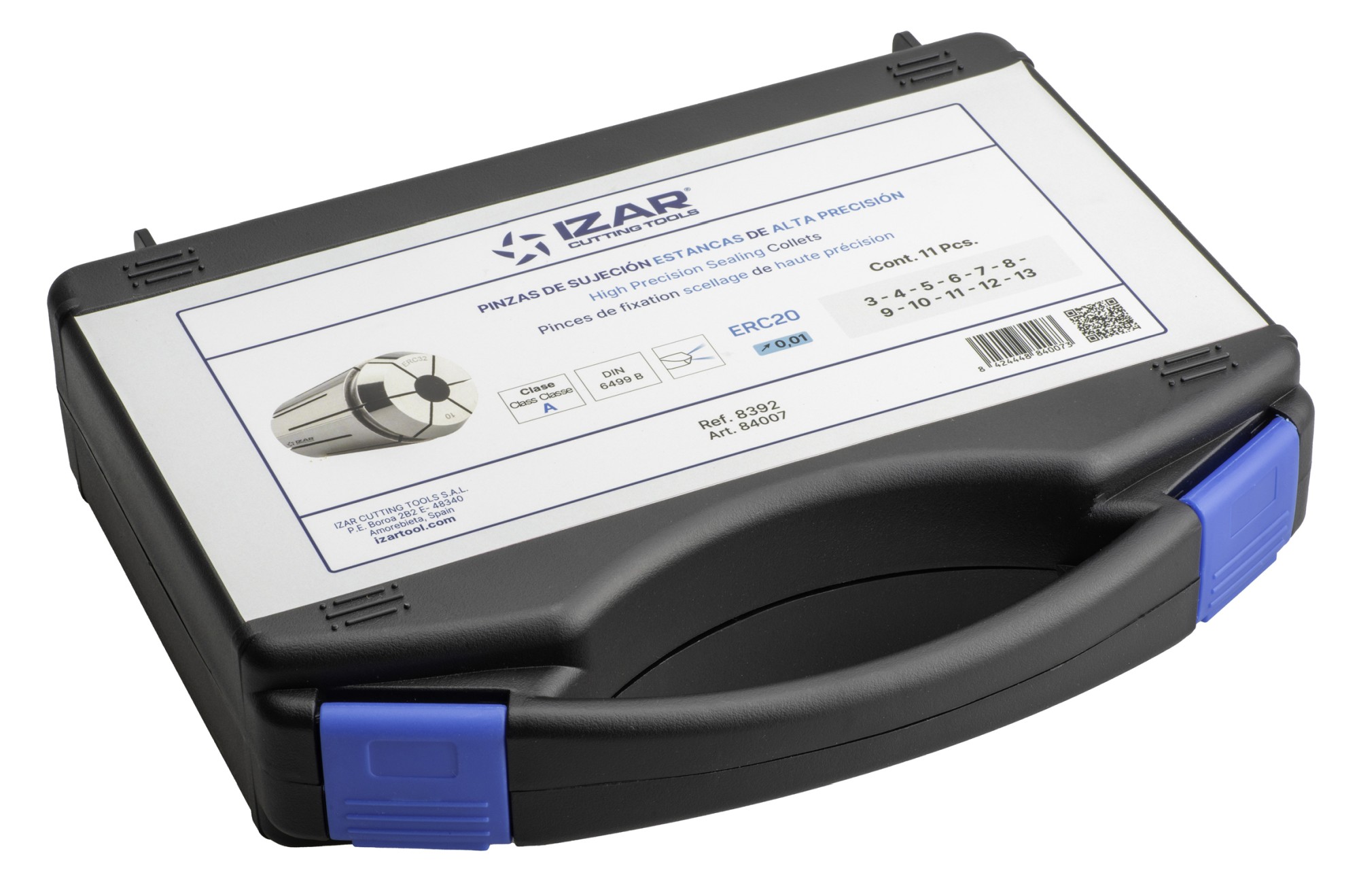 PINZA PRECISIÓN ESTANCA ERC 10 MICRAS DIN-6499B - 8392 - SET ERC20 - 11 pcs. (3 - 4 - 5 - 6 - 7 - 8 - 9 - 10 - 11 - 12 - 13)