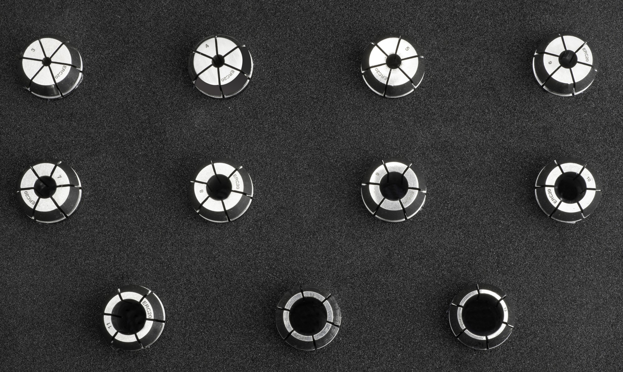 PINZA PRECISIÓN ESTANCA ERC 10 MICRAS DIN-6499B - 8392 - SET ERC20 - 11 pcs. (3 - 4 - 5 - 6 - 7 - 8 - 9 - 10 - 11 - 12 - 13)