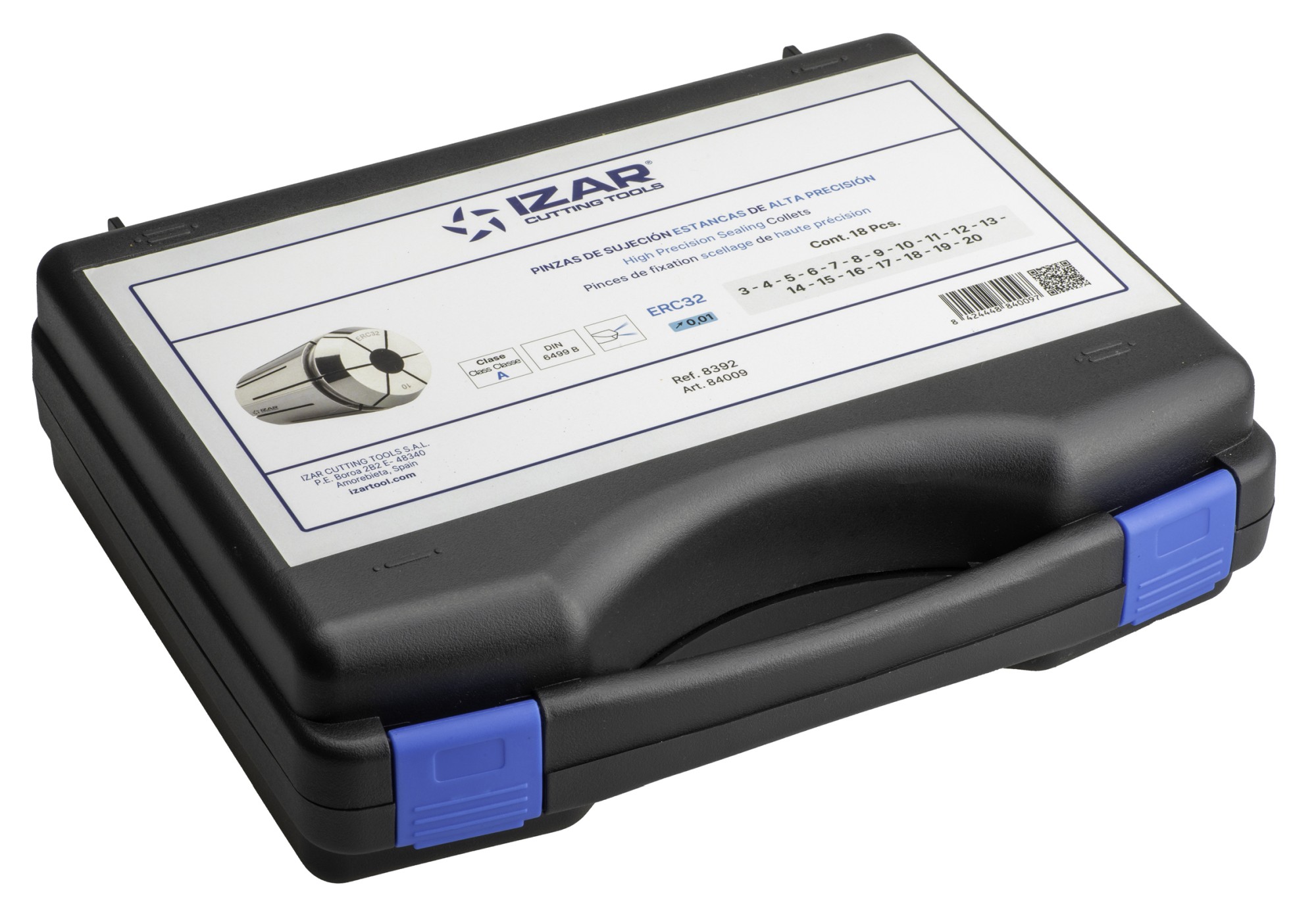 PINZA PRECISIÓN ESTANCA ERC 10 MICRAS DIN-6499B - 8392 - SET ERC32 - 18 pcs. (3 - 4 - 5 - 6 - 7 - 8 - 9 - 10 - 11 - 12 - 13 - 14 - 15 - 16 - 17 - 18 - 19 - 20)