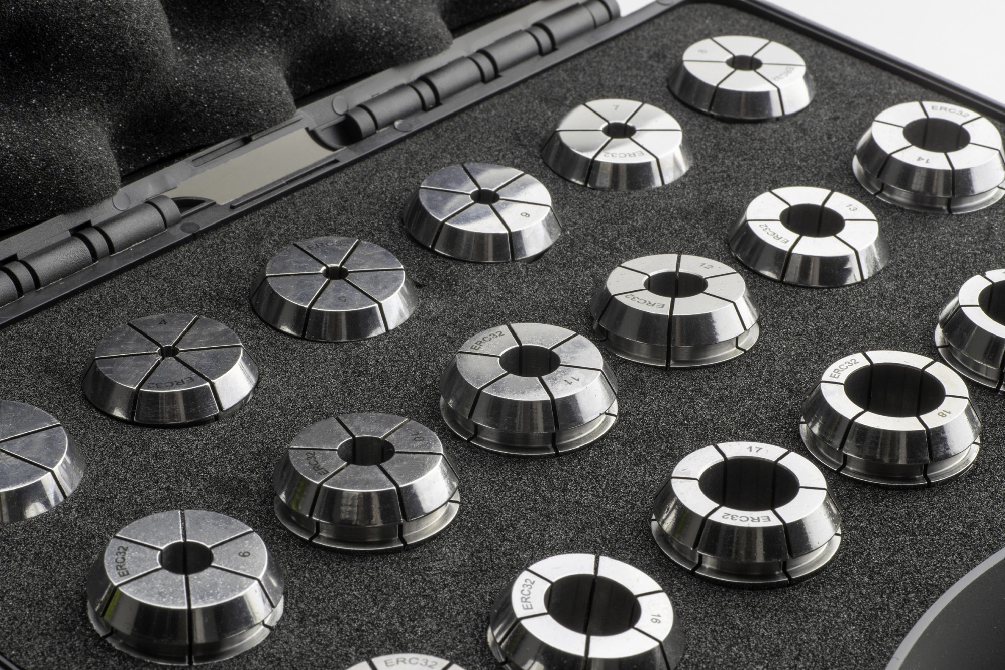 PINZA PRECISIÓN ESTANCA ERC 10 MICRAS DIN-6499B - 8392 - SET ERC32 - 18 pcs. (3 - 4 - 5 - 6 - 7 - 8 - 9 - 10 - 11 - 12 - 13 - 14 - 15 - 16 - 17 - 18 - 19 - 20)