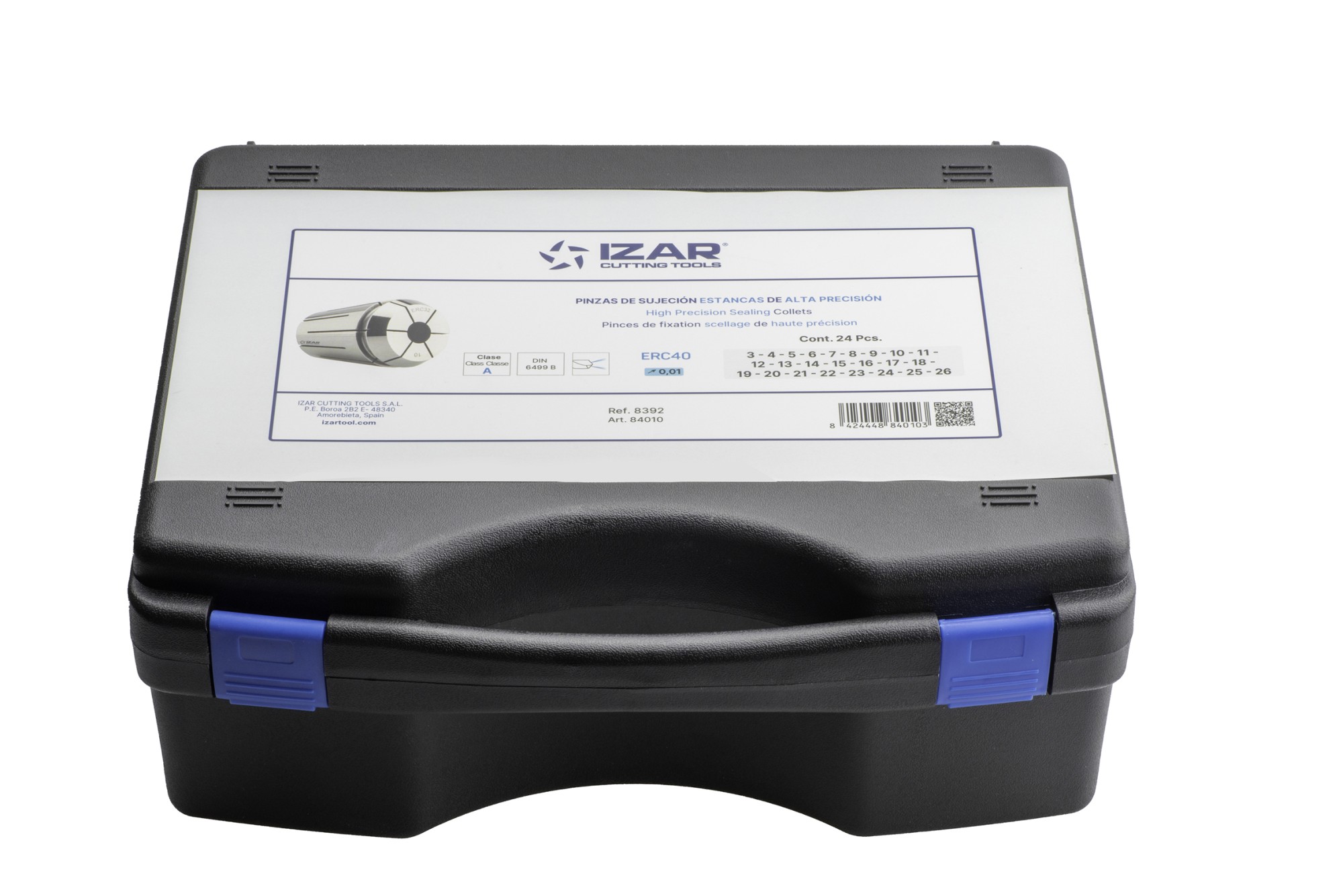 PINZA PRECISIÓN ESTANCA ERC 10 MICRAS DIN-6499B - 8392 - SET ERC40 - 24 pcs. (3 a  26)