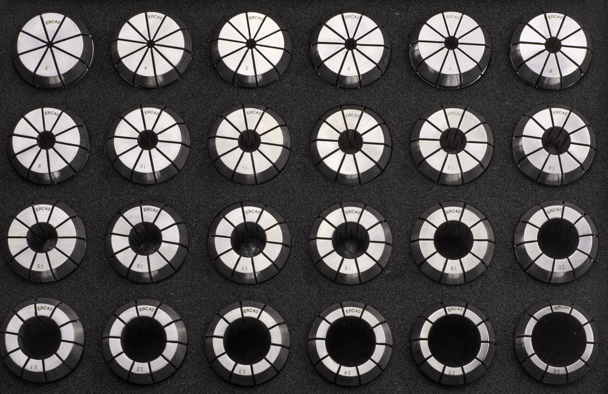 PINZA PRECISIÓN ESTANCA ERC 10 MICRAS DIN-6499B - 8392 - SET ERC40 - 24 pcs. (3 a  26)