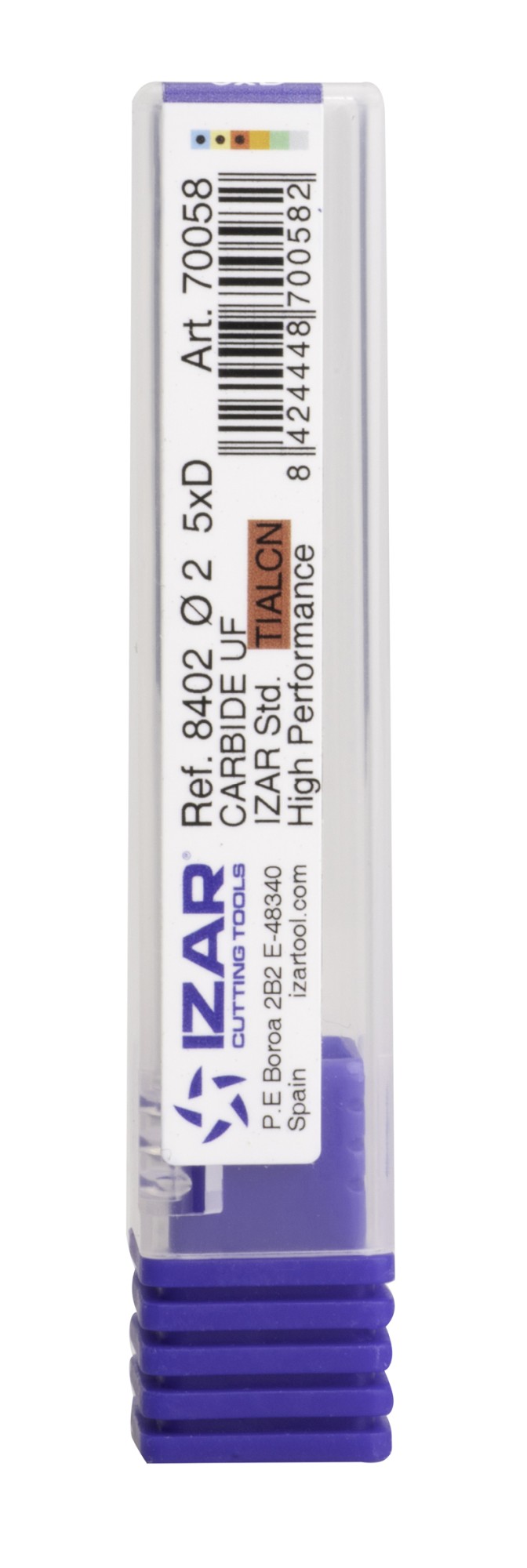 MICRO BROCA GRANO UF CNC 5XD - 8402 - 01,00 mm - TIALCN