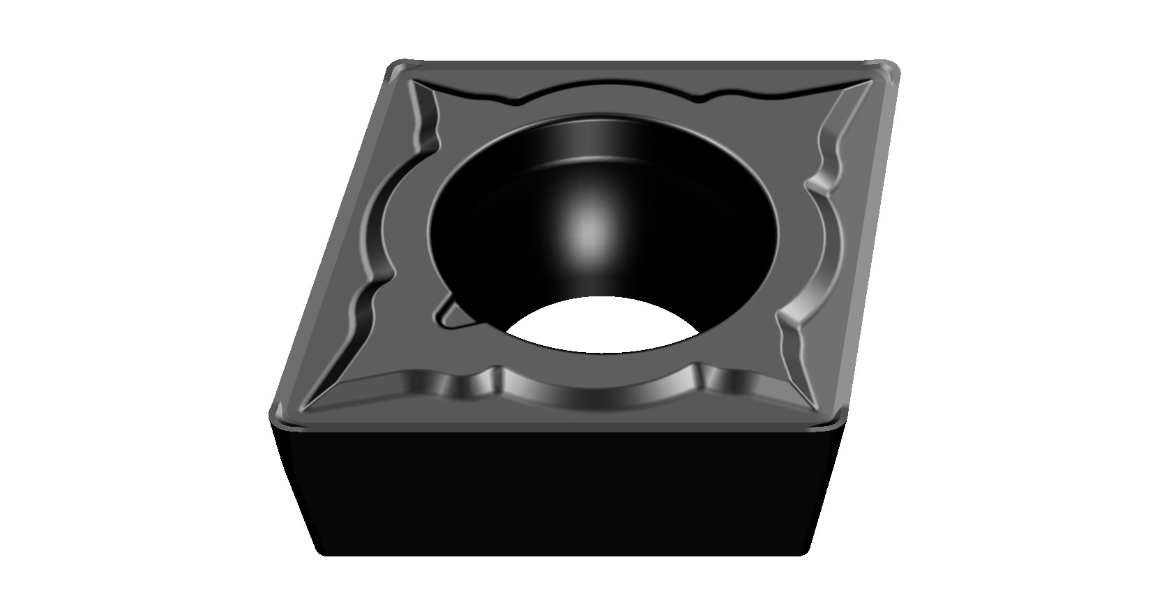 PLAQUITA INTERCAMBIABLE TORNEADO CCMT 80º POSITIVA - 8500 - CCMT-060202-E-ZRR-C525